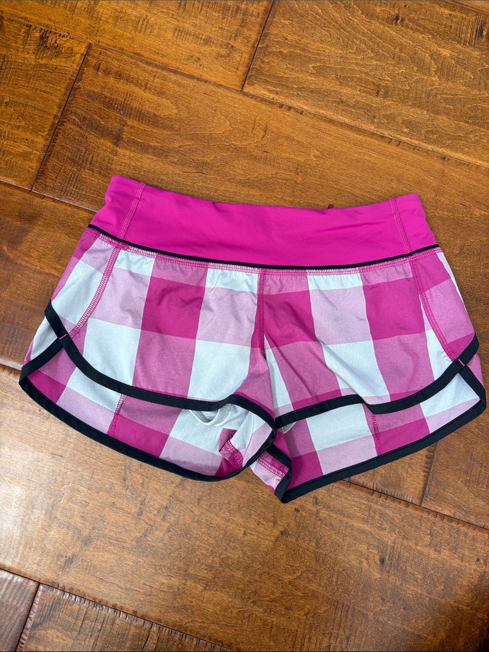 Lulu Pink Checkered Shorts